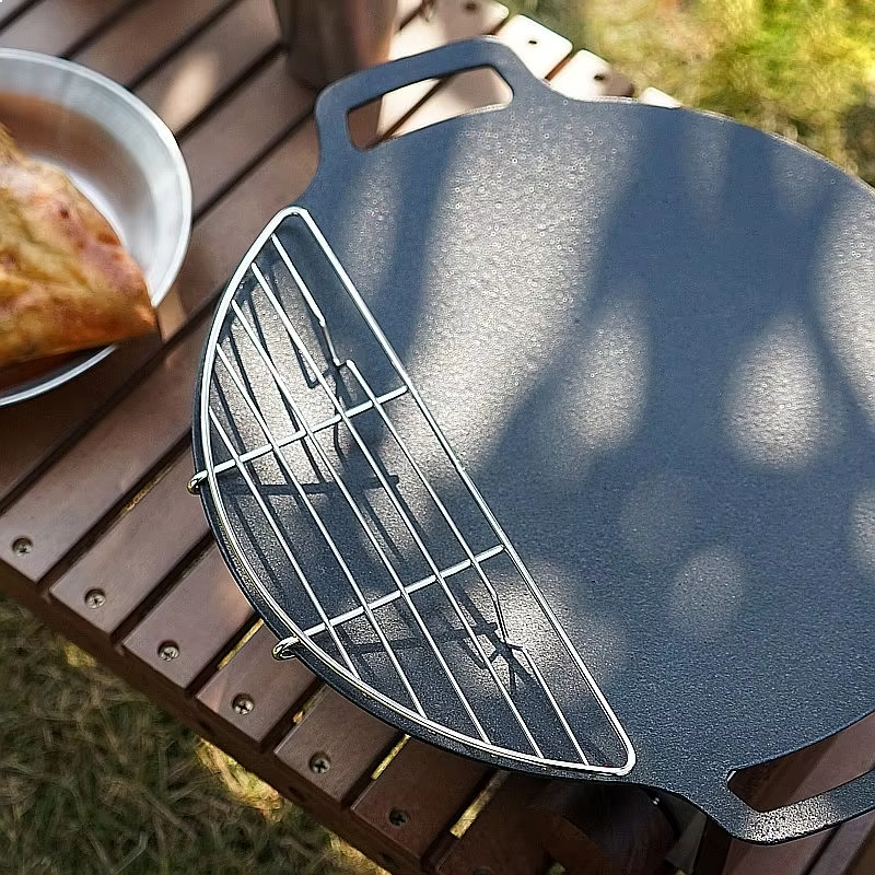 Camping Cooking Wok - Rejilla de acero inoxidable para barbacoa