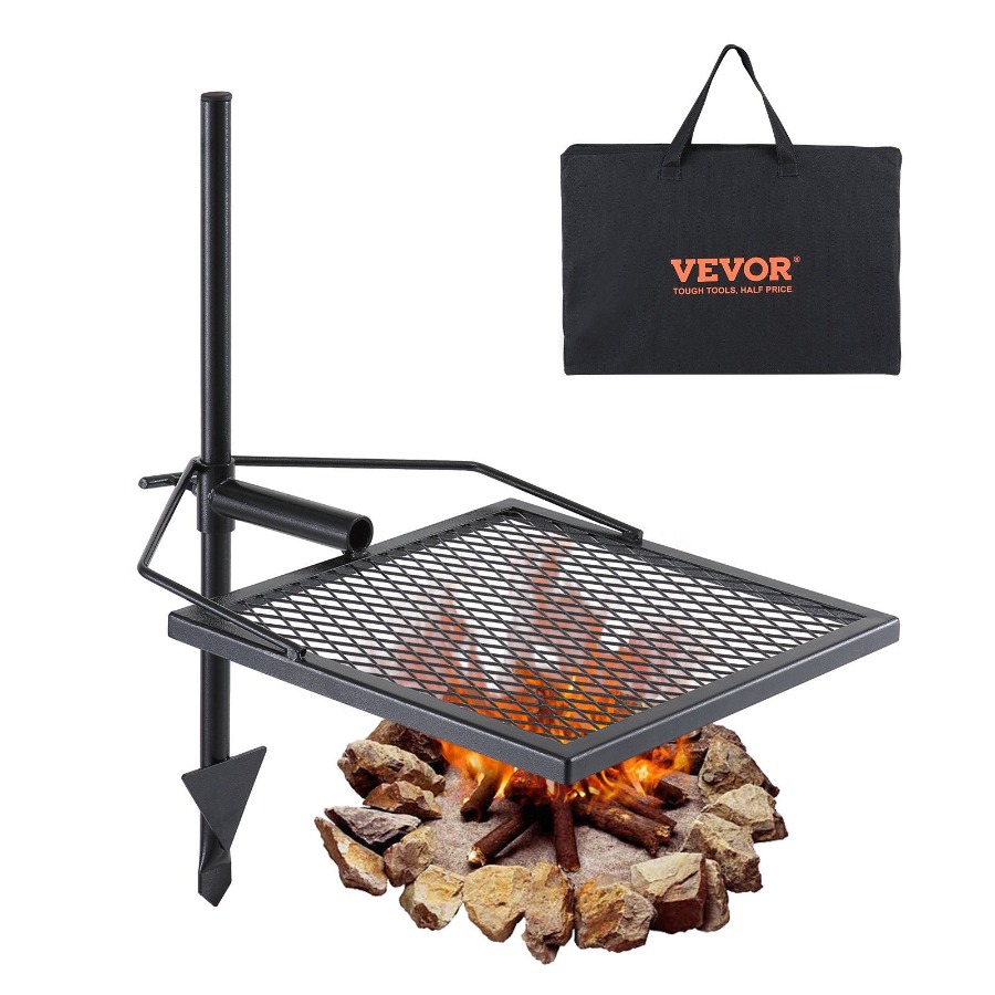 Camping Cooking Fire Pit - Parrilla Giratoria para Fogatas, de Acero