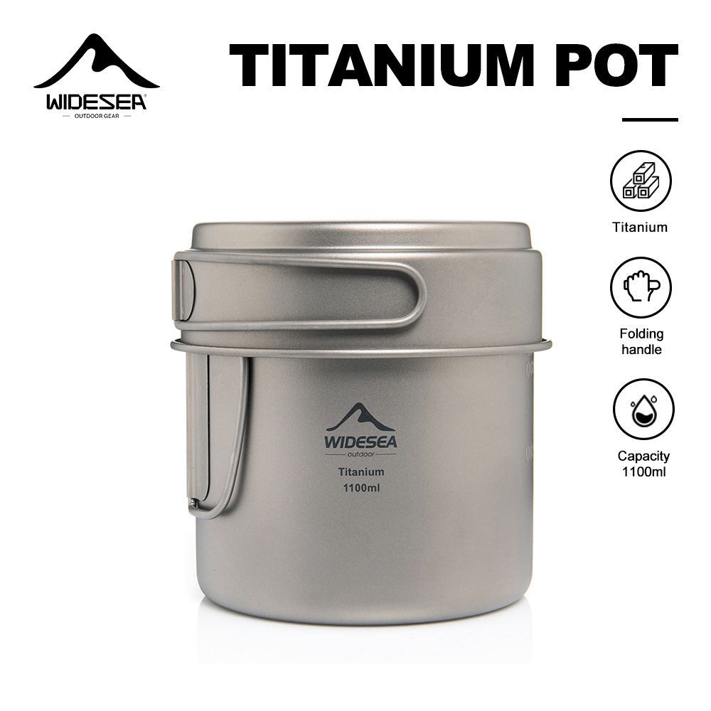 Camping Cooking Pan Set - Widesea Olla de camping ultraligera de