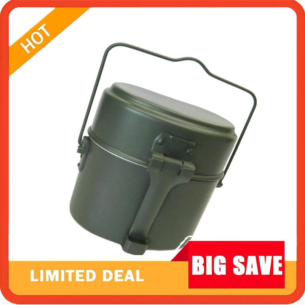 Camping Cooking Kit Box - Juego de 3 piezas de ollas