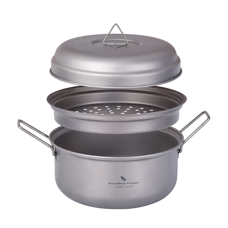 Camping Cooking Tray - Olla Vaporera de Titanio Boundless Voyage,