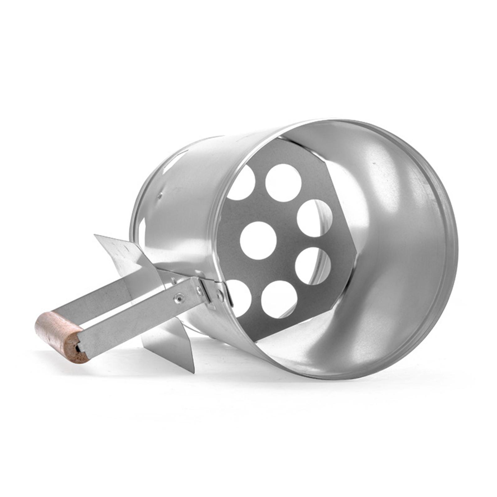 Charcoal Chimney Starter - Encendedor de chimenea de acero para