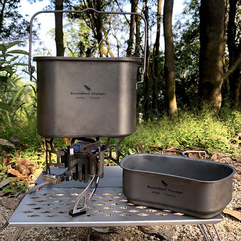 Camping Cooking Kit Box - Kit de cocina militar para acampar,