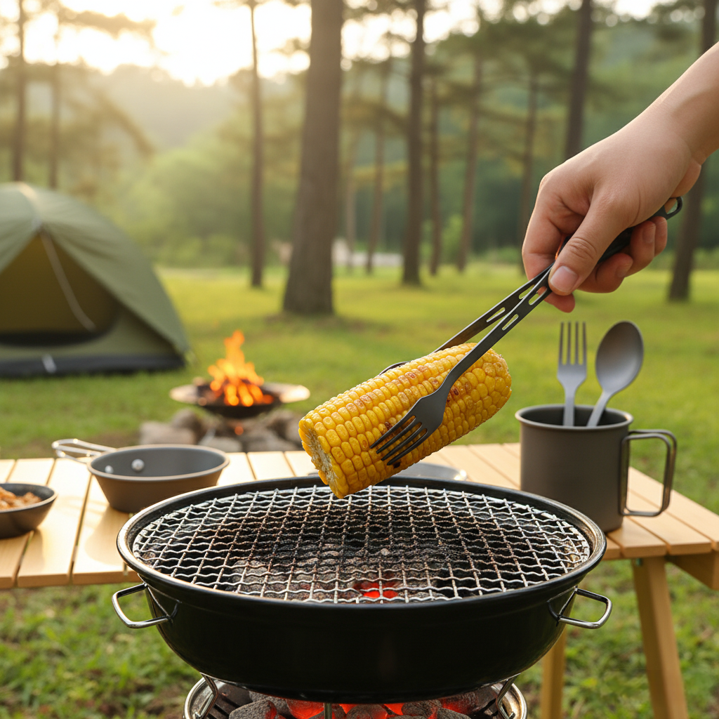 Camping Cooking Cutlery Set - Juego de cuchillos cuchara tenedor de