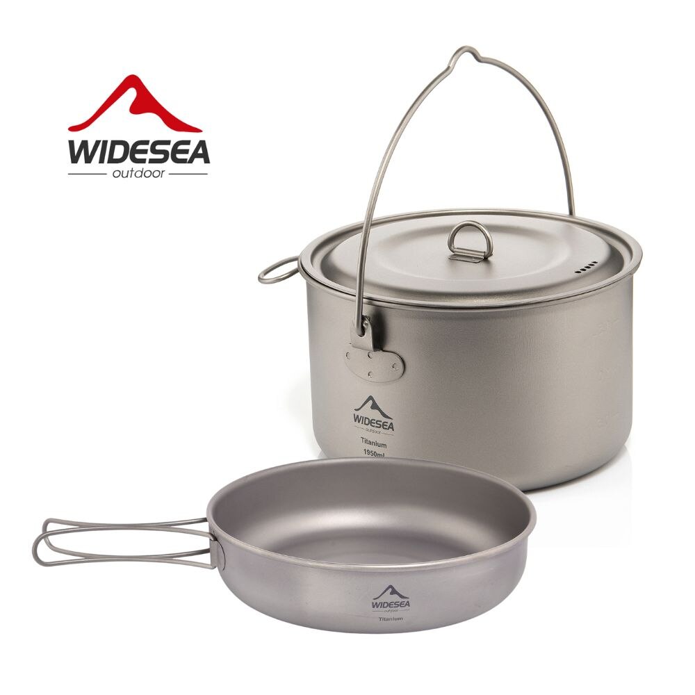 Camping Cooking Wok - Widesea-vajilla para acampar, juego de utensilios