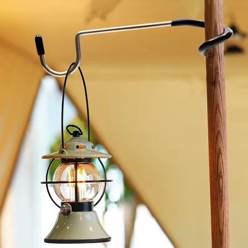 Camping Cooking Hanger - Soporte de Acero Inoxidable para Lámparas,