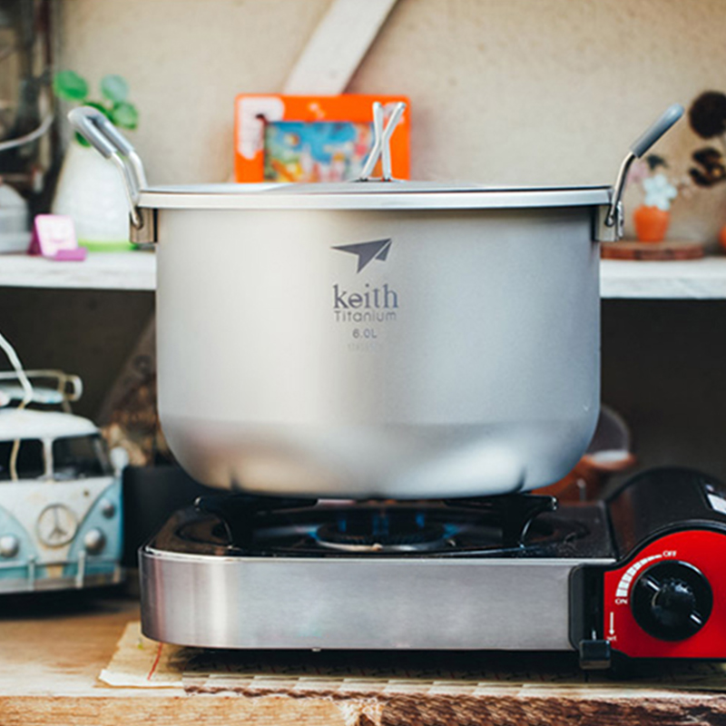 Camping Cooking Pack - Keith-Juego de cocina para acampar, olla