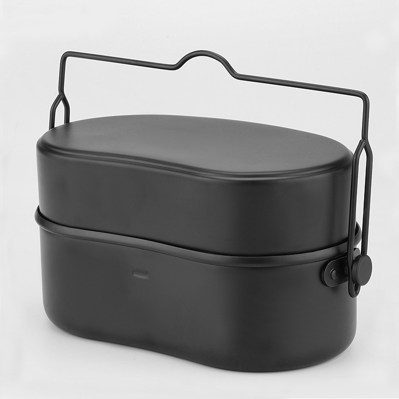 Camping Cooking Kit Box - Fiambrera de aluminio, utensilios de cocina