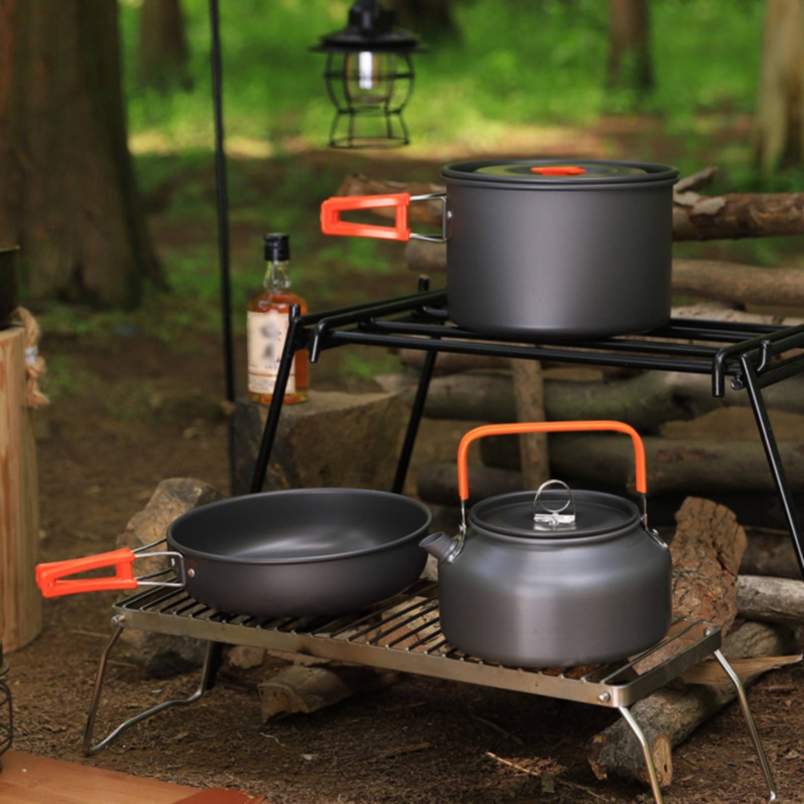 Camping Cooking Set - Juego de Ollas y Sartenes para