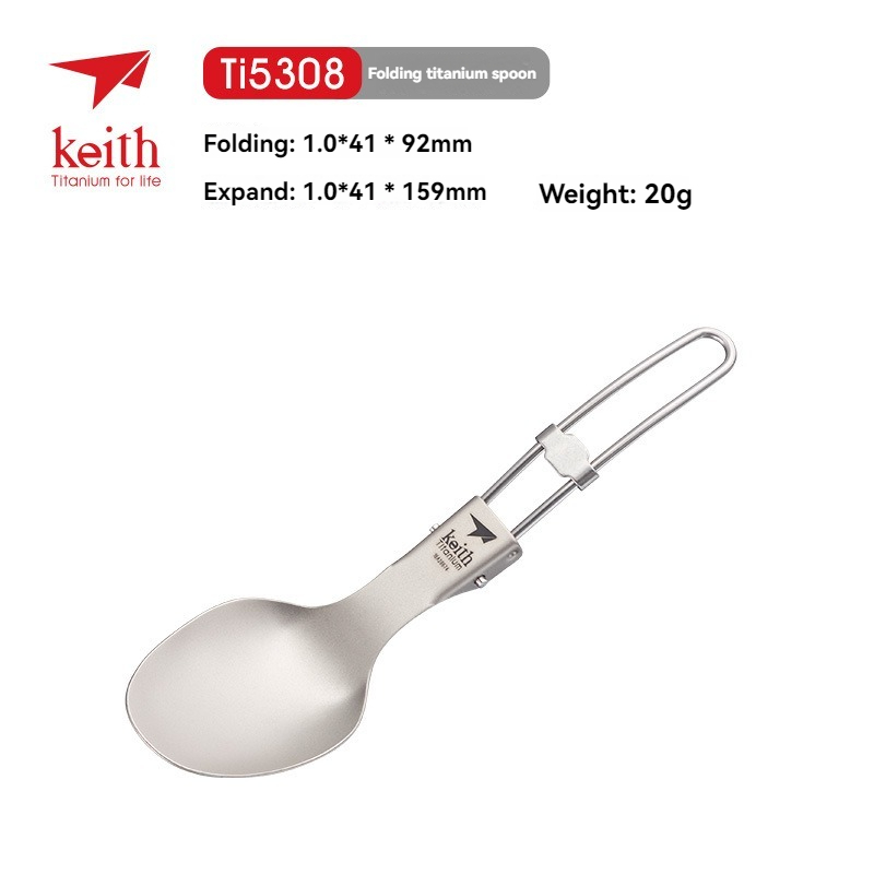 Camping Cooking Tray - Keith-vajilla de titanio portátil, cubertería ligera,