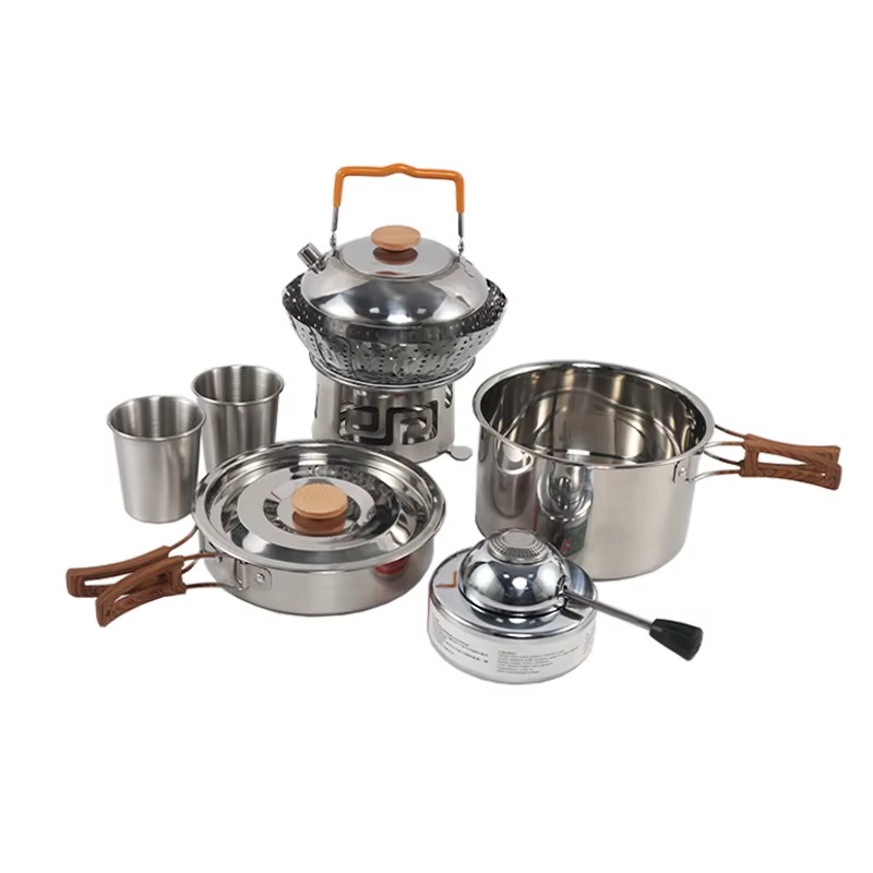 Quality Camping Cooking Set - Juego de Utensilios de Cocina Portátiles