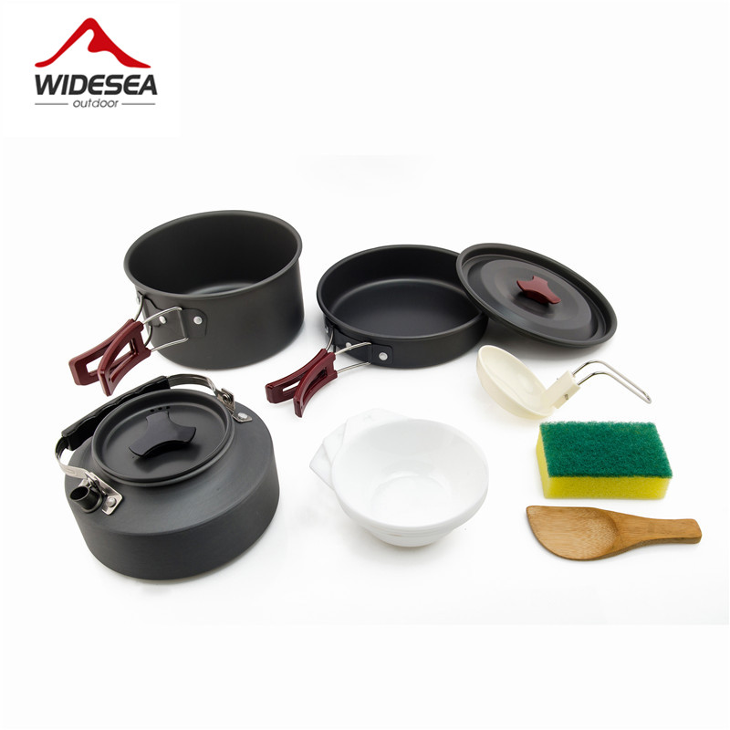 Camping Cooking Kit Box - Widesea-Juego de utensilios de cocina para