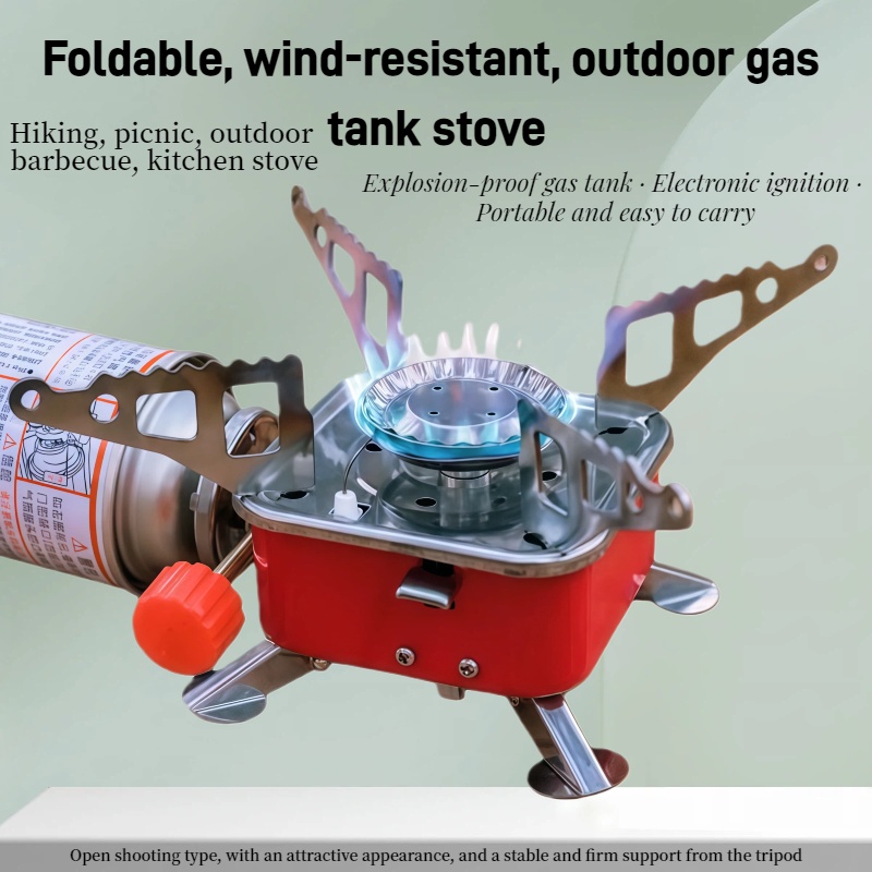 Camping Cooking On Fire - Mini Estufa Cuadrada Portátil para Exteriores,