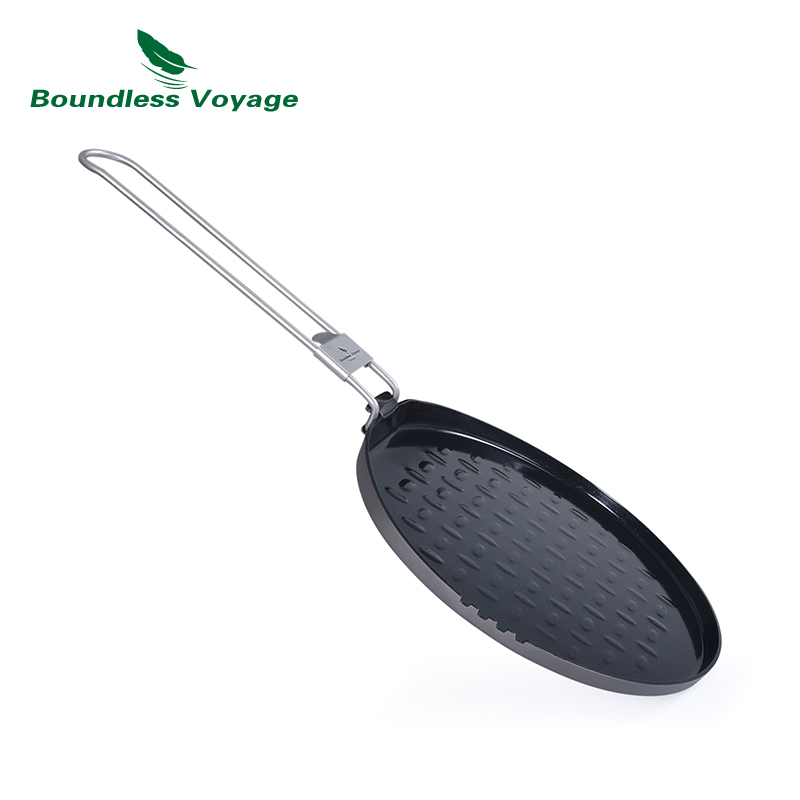 Camping Cooking Wok - Boundless Voyage-sartén antiadherente de titanio con