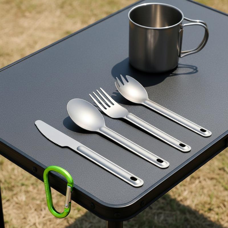 Camping Cooking Trangia - Juego de cucharas portátiles de titanio