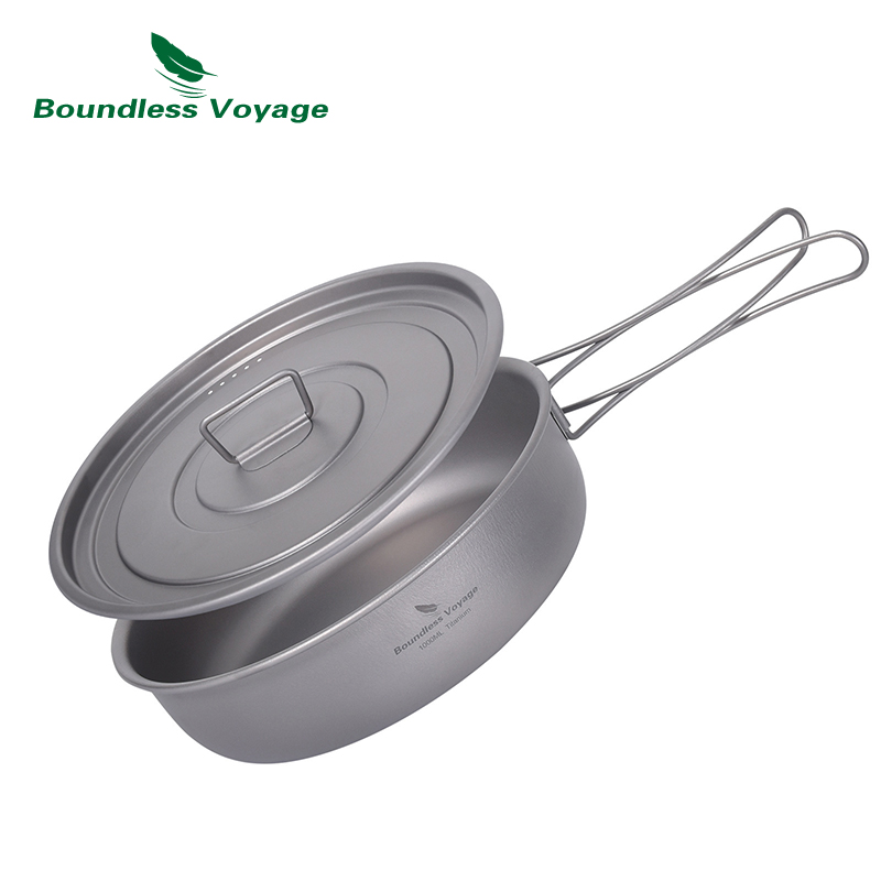 Camping Cooking Wok - Boundless Voyage-sartén antiadherente de titanio, con