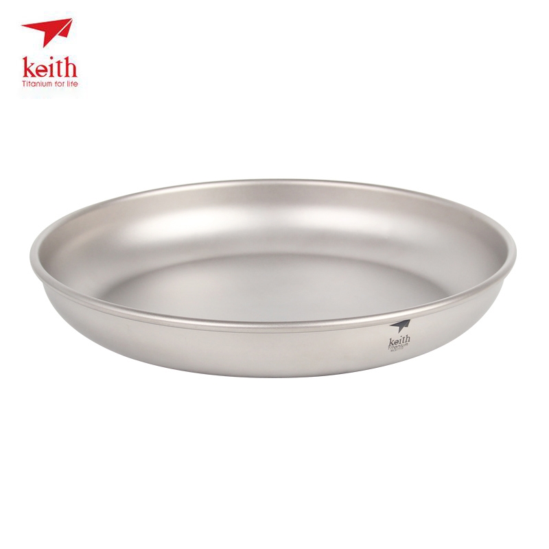 Camping Cooking Tray - Placa de titanio Keith, platos de