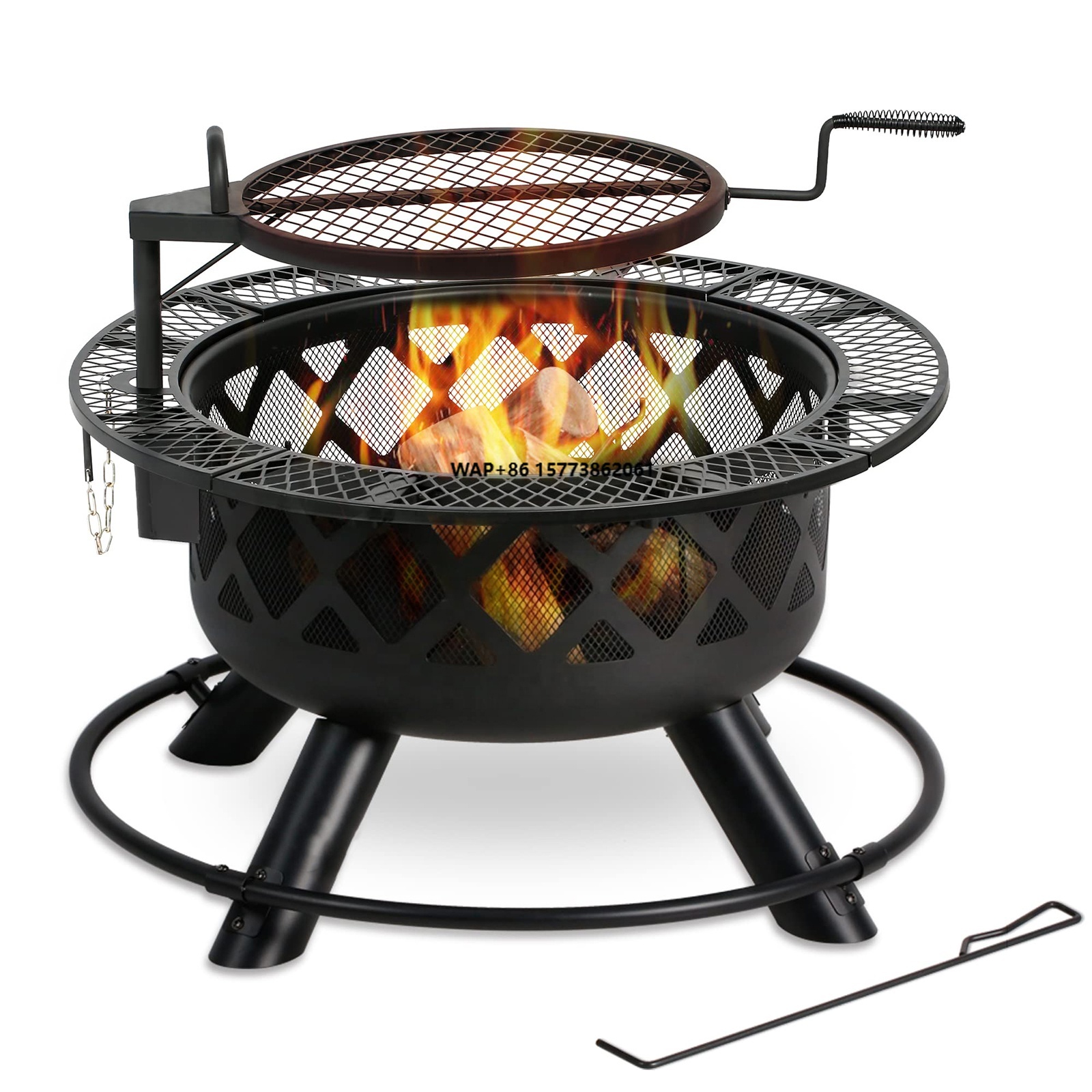 Camping Cooking Fire Pit - Grandes hogares de leña para exteriores,