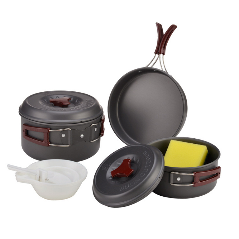 Camping Cooking Set Compact - Juego de Utensilios de Cocina Portátil