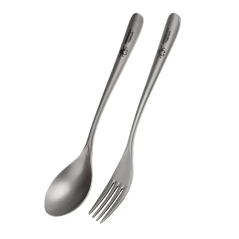Camping Cooking Cutlery Set - HWZBBEN Vajilla de titanio para acampar