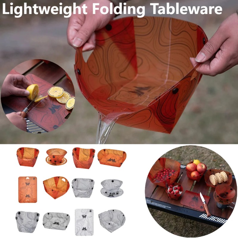 Camping Cooking Pack - Vajilla plegable para acampar, cuenco portátil,