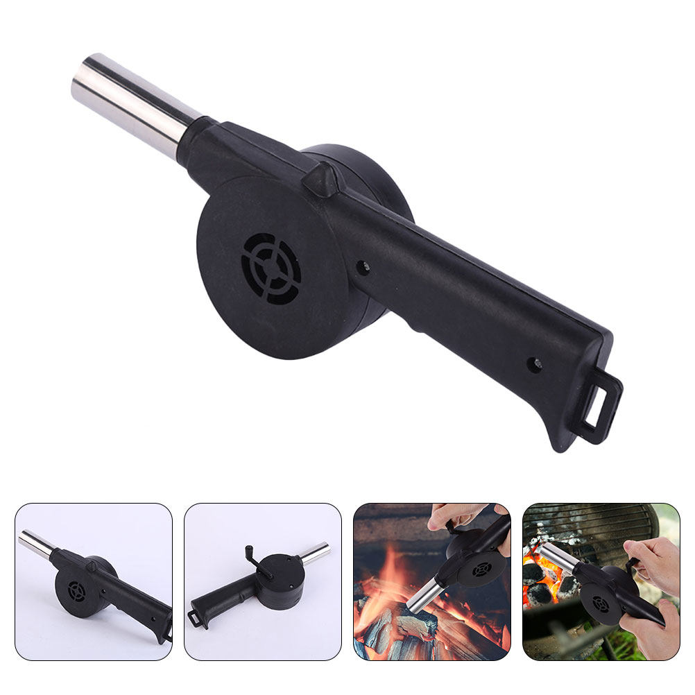 Camping Cooking Tools - Ventilador Manual de Manivela Negra para