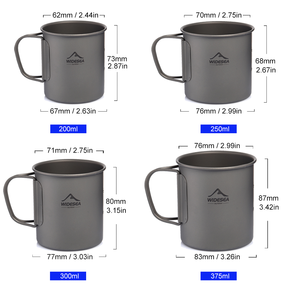 Taza de titanio Widesea para c - Camping Cooking Trangia reseña y precio
