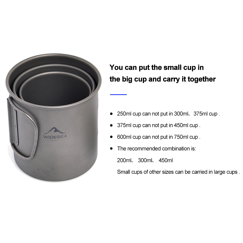 Taza de titanio Widesea para c - Camping Cooking Trangia reseña y precio
