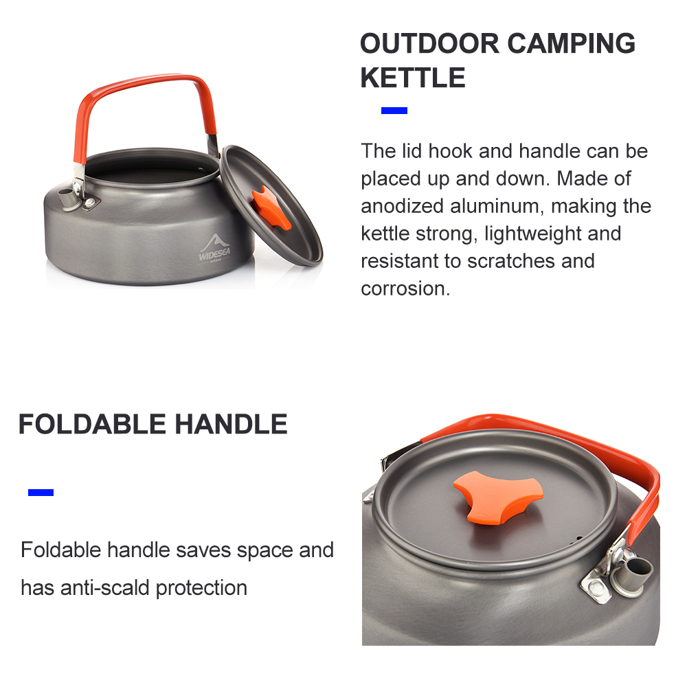 Wideea-hervidor de agua para a - Camping Cooking Pan Set reseña y precio