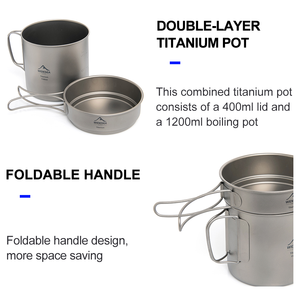 Widesea Olla de camping ultral - Camping Cooking Pan Set reseña y precio