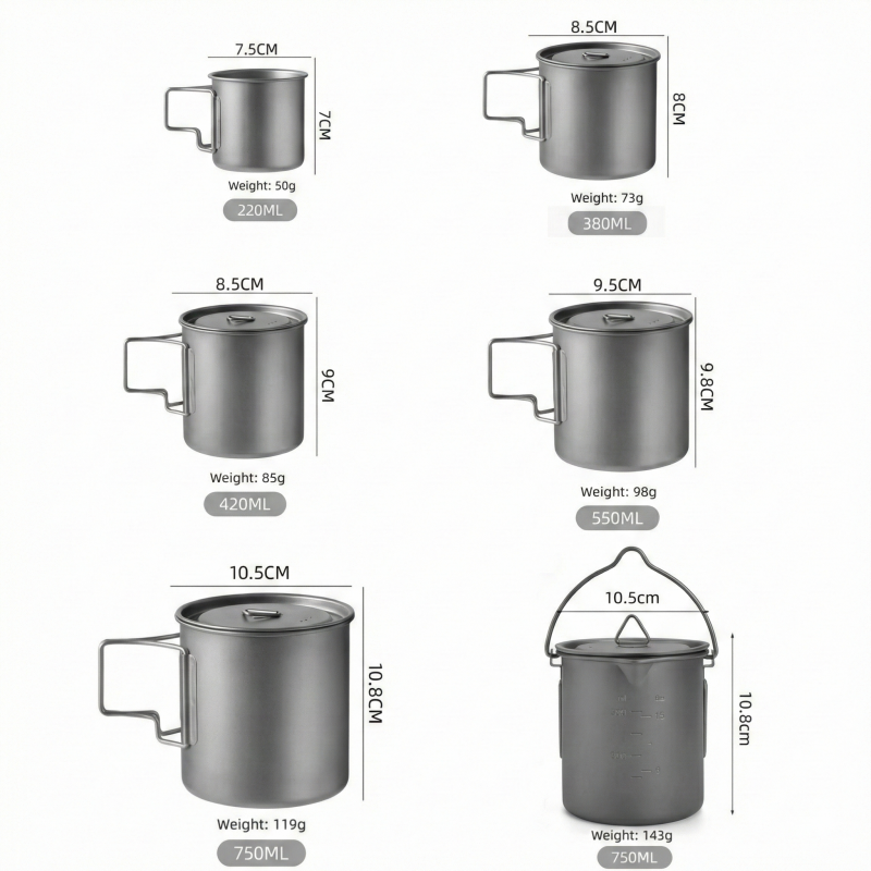 Taza de camping de titanio con - Camping Cooking Pack reseña y precio