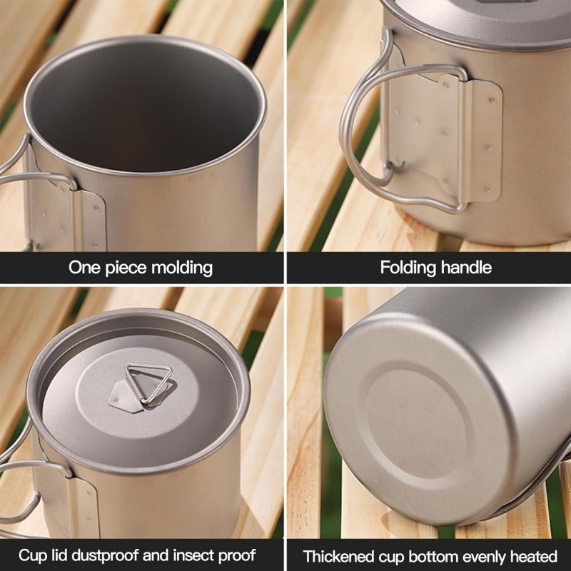 Taza de camping de titanio con - Camping Cooking Pack reseña y precio