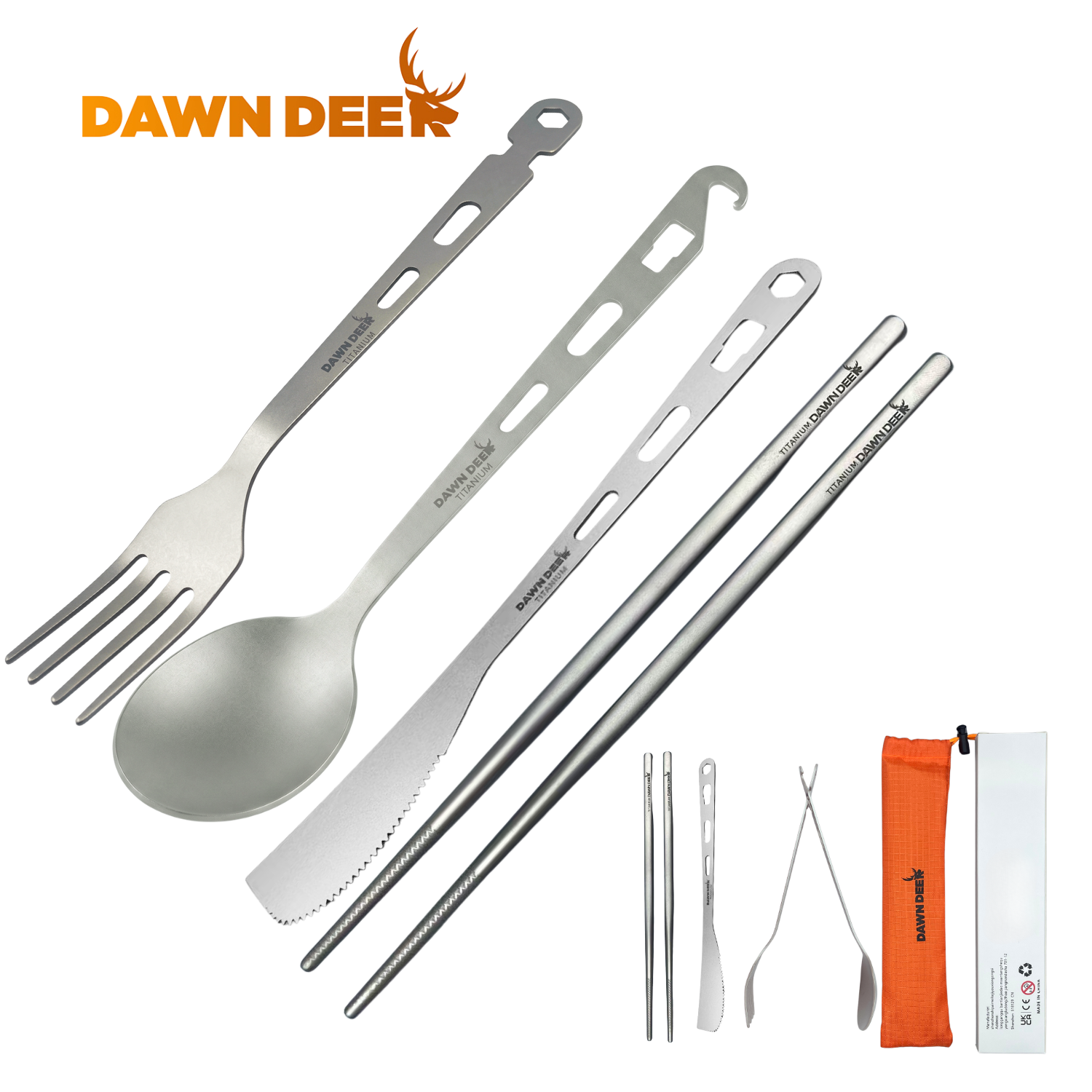 DAWN DEER Juego de Cubiertos d - Camping Cooking Cutlery Set reseña y precio