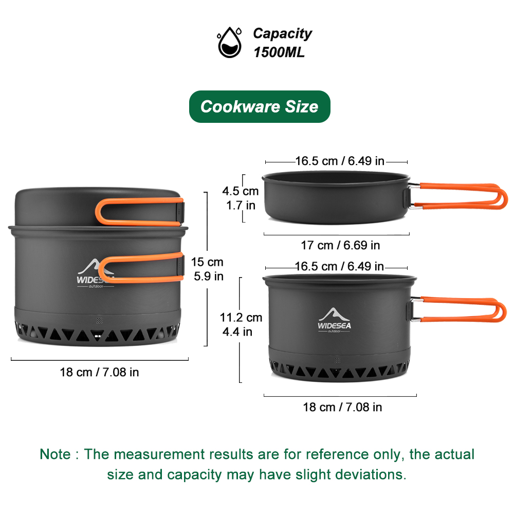 Vajilla para acampar, juego de - Camping Cooking Set reseña y precio