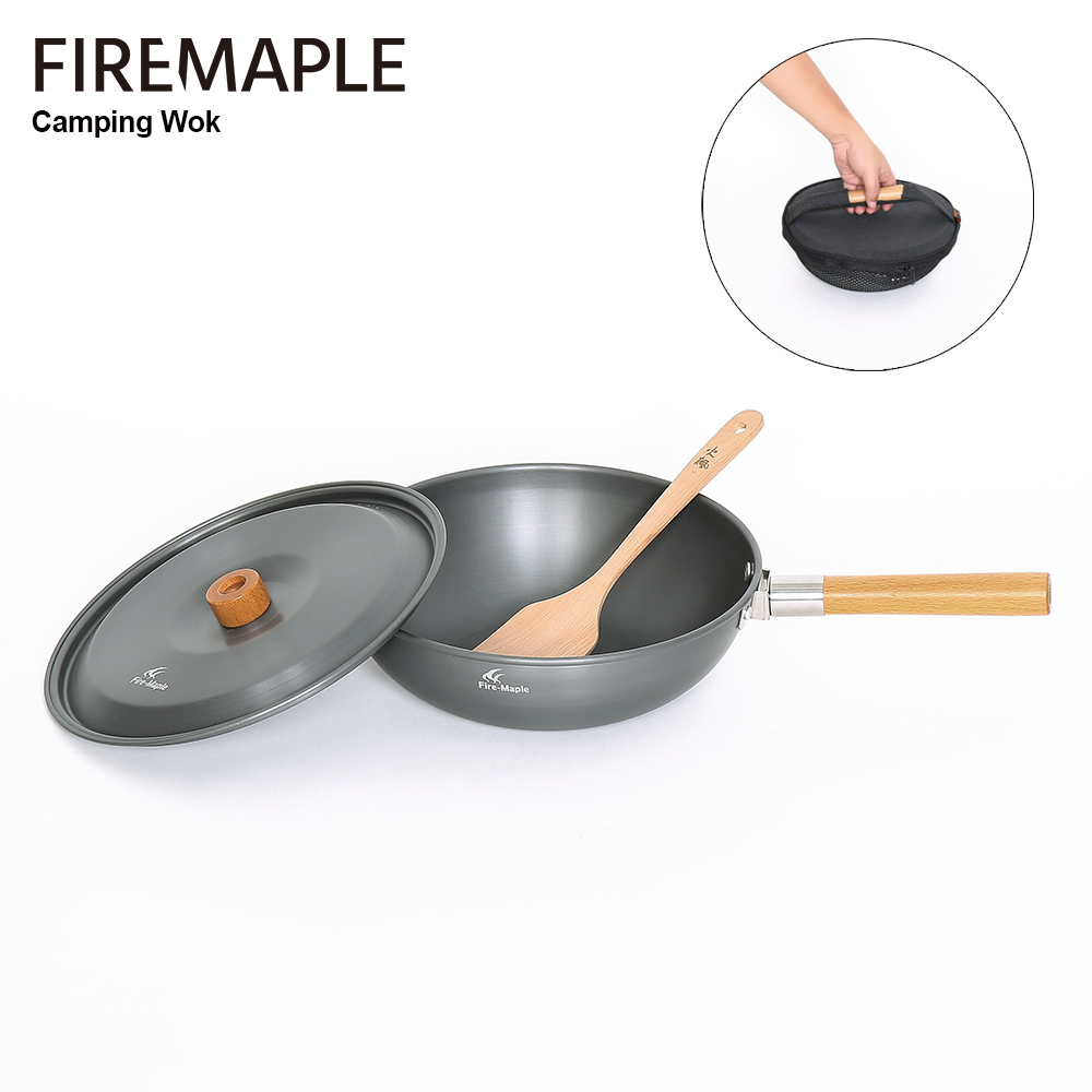 Wok de acampada de arce de fue - Camping Cooking On Fire reseña y precio