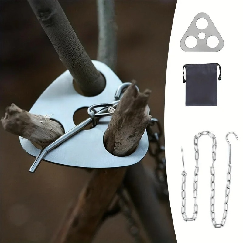 Trípode Portátil Desmontable p - Camping Cooking Tripod reseña y precio