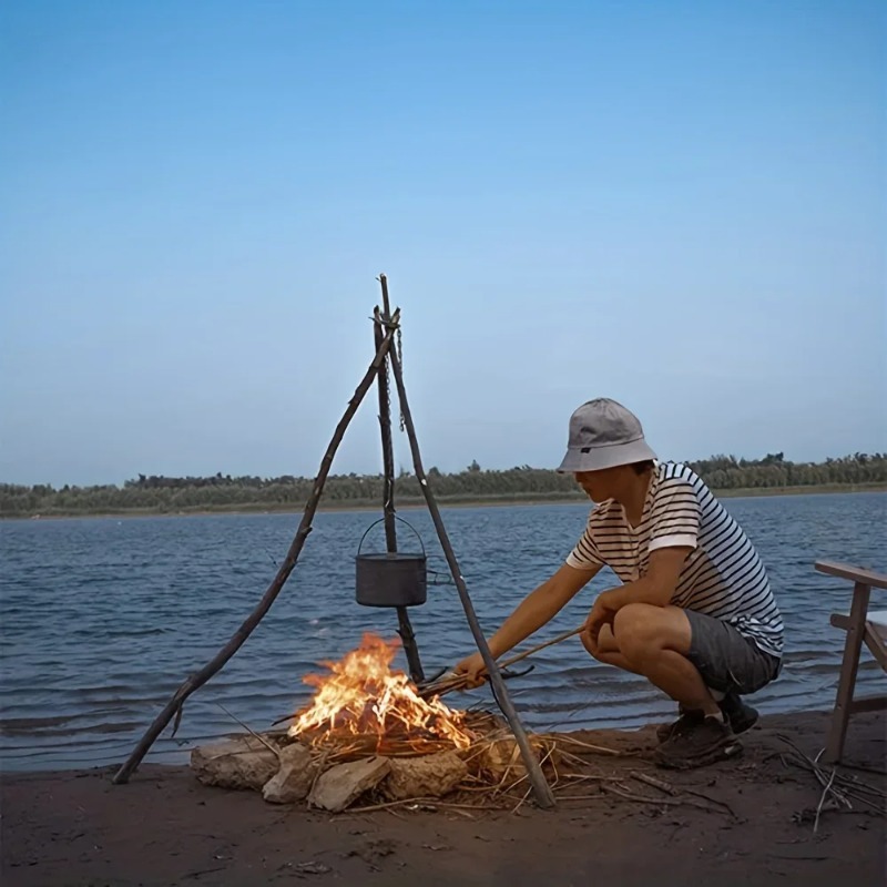 Trípode Portátil Desmontable p - Camping Cooking Tripod reseña y precio