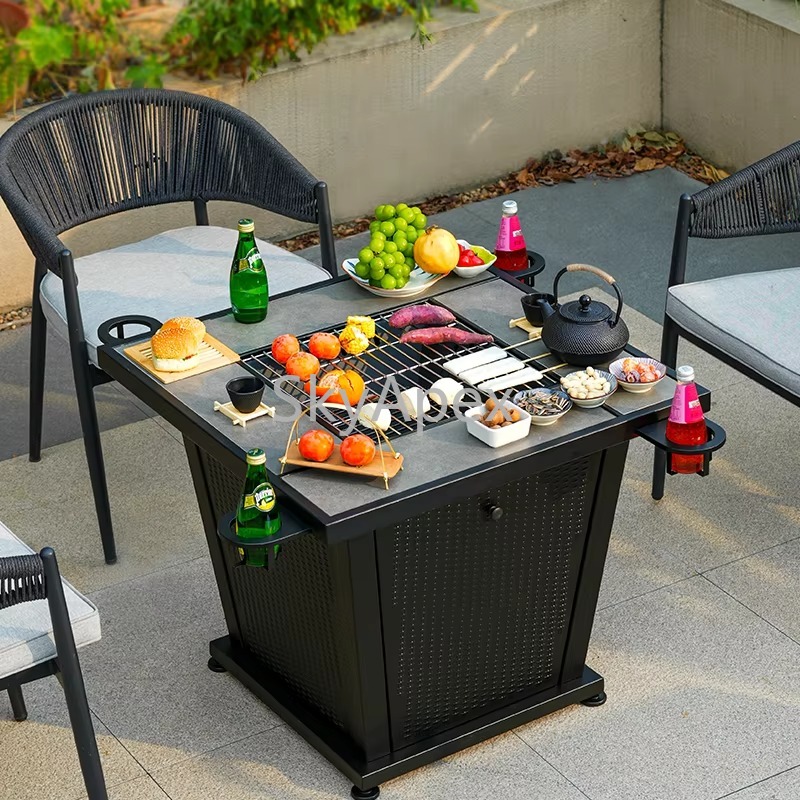 Mesa multifuncional de acero i - Camping Cooking Fire Pit reseña y precio