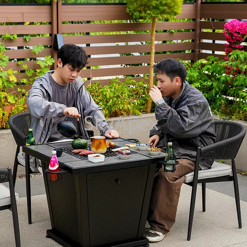 Mesa multifuncional de acero i - Camping Cooking Fire Pit reseña y precio