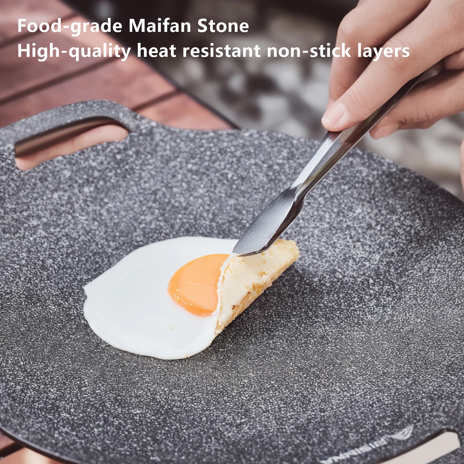 BISINNA-sartén antiadherente p - Camping Cooking Tray reseña y precio