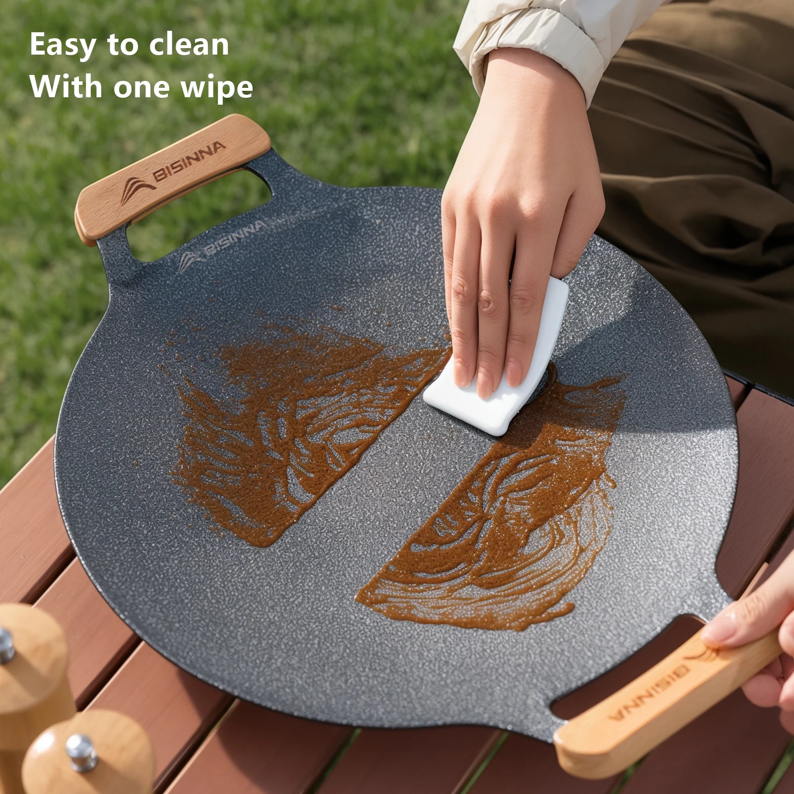 BISINNA-sartén antiadherente p - Camping Cooking Tray reseña y precio