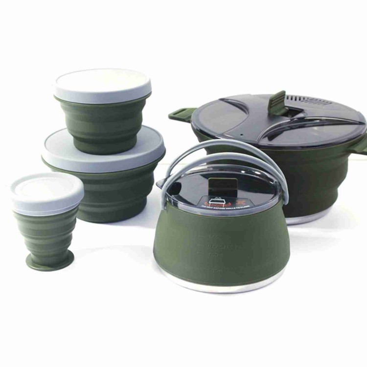 Juego de ollas plegables, uten - Camping Cooking Set Compact reseña y precio