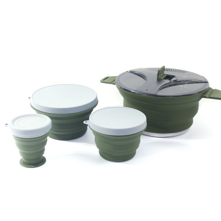 Juego de ollas plegables, uten - Camping Cooking Set Compact reseña y precio