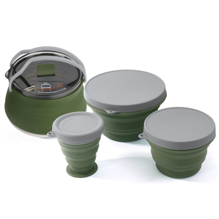 Juego de ollas plegables, uten - Camping Cooking Set Compact reseña y precio