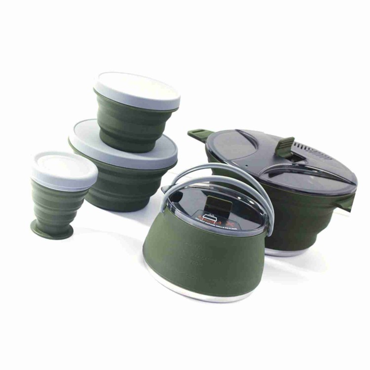 Juego de ollas plegables, uten - Camping Cooking Set Compact reseña y precio