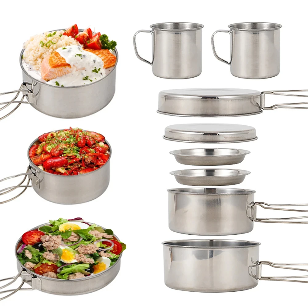 8 unids/set utensilios de coci - Camping Cooking Cutlery Set reseña y precio