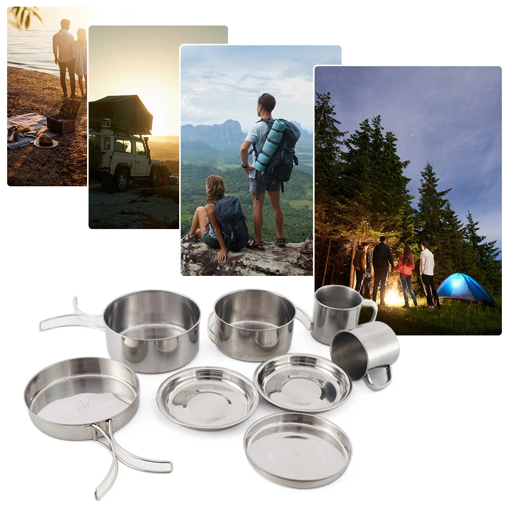 8 unids/set utensilios de coci - Camping Cooking Cutlery Set reseña y precio