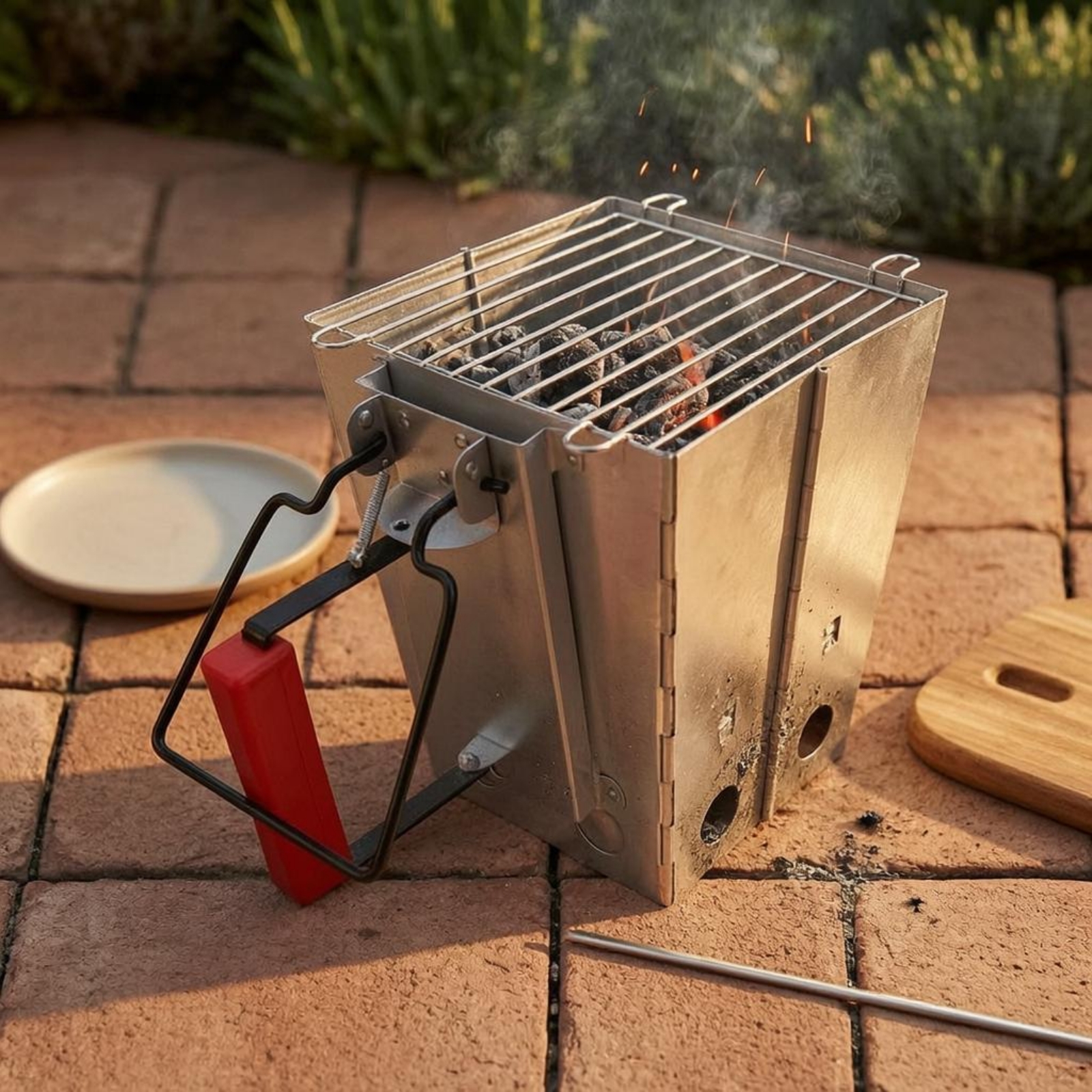 Encendedor de carbón plegable  - Charcoal Chimney Starter reseña y precio