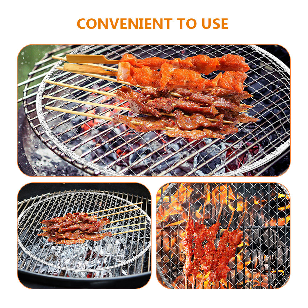 10 Rejillas Redondas de Malla  - Camping Cooking Fire Pit reseña y precio