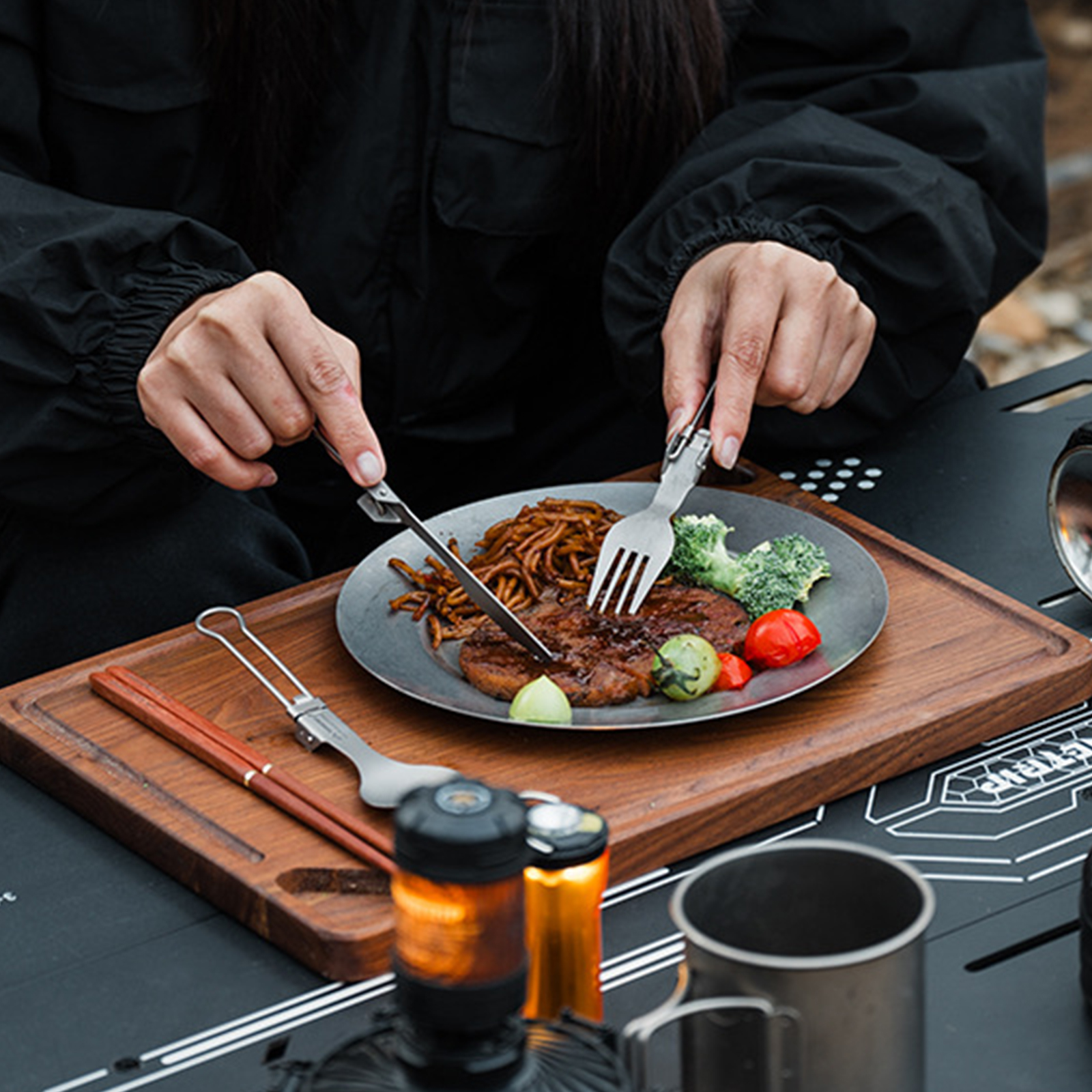 Juego de utensilios de camping - Camping Cooking Set Compact reseña y precio